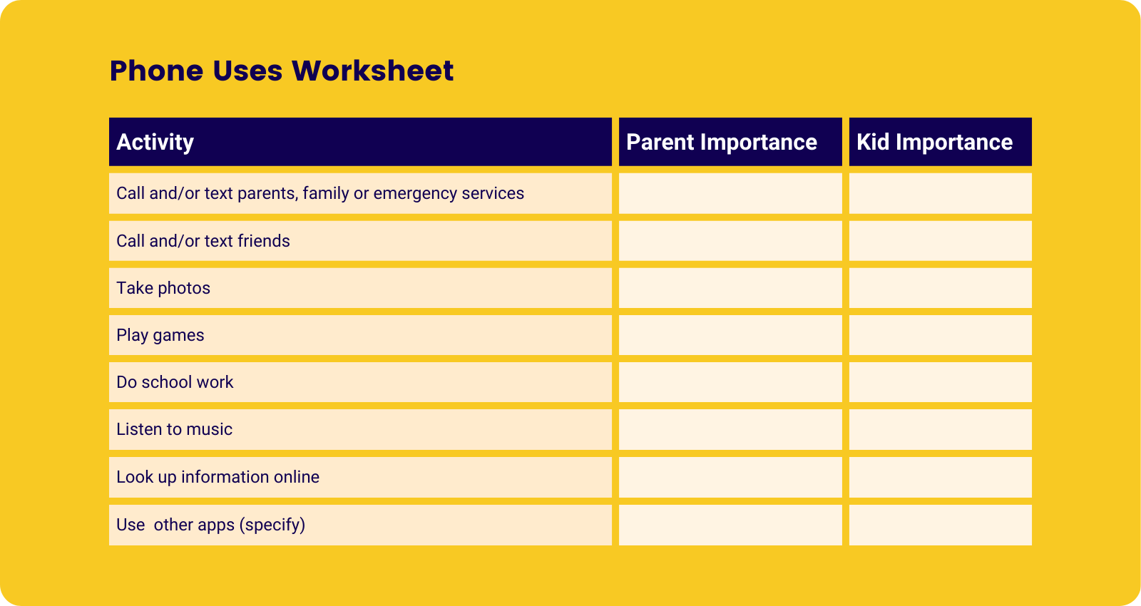 Phone worksheet-1