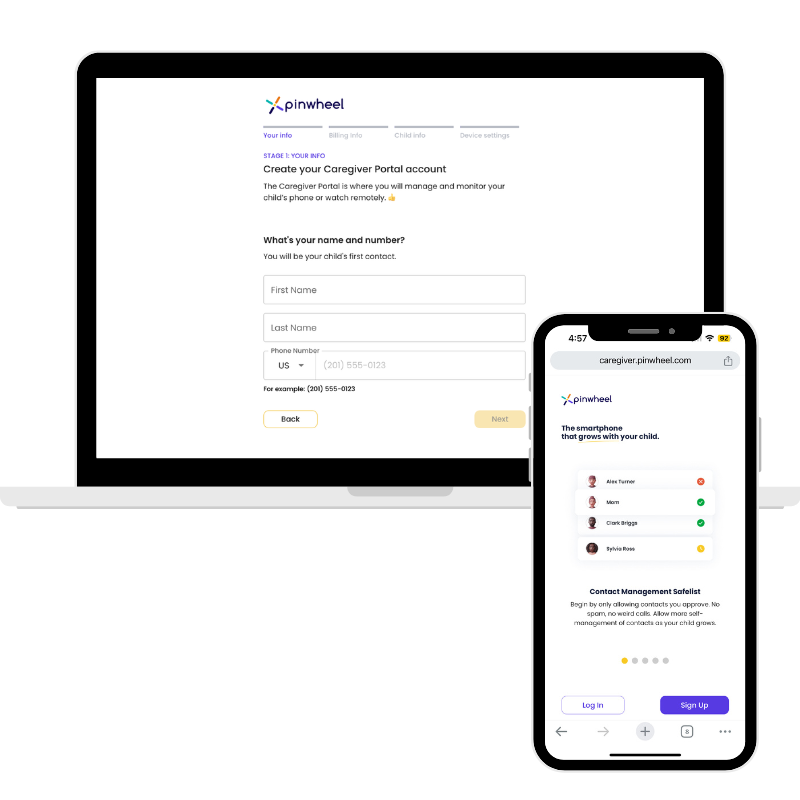Plain CGP screenshots - laptop + phone